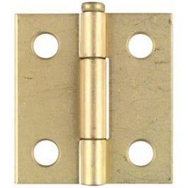 National Hardware, 2-Pk, 1.5-In. Charnières étroites, travaux légers, laiton mat