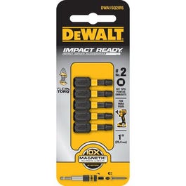 Dewalt, #2 Square Impact-Ready Power Bit, 2-In., 5-Pk.