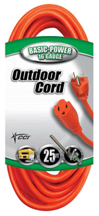 Câble Coleman, 25 16/3 SJTW ORANGE OUTDOOR CORD