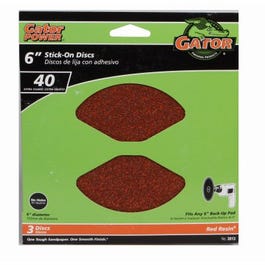 GatorGrit, 3-Pack 6-Inch Stick-On Extra-Coarse Sanding Disc (Disque de ponçage extra grossier à coller)