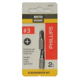 Maître mécanicien, #3 Phillips Insert Bit Tip, 2-Pack