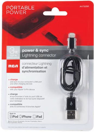 Accessoires Voxx, 3FT APPLE LIGHTNING NOIR