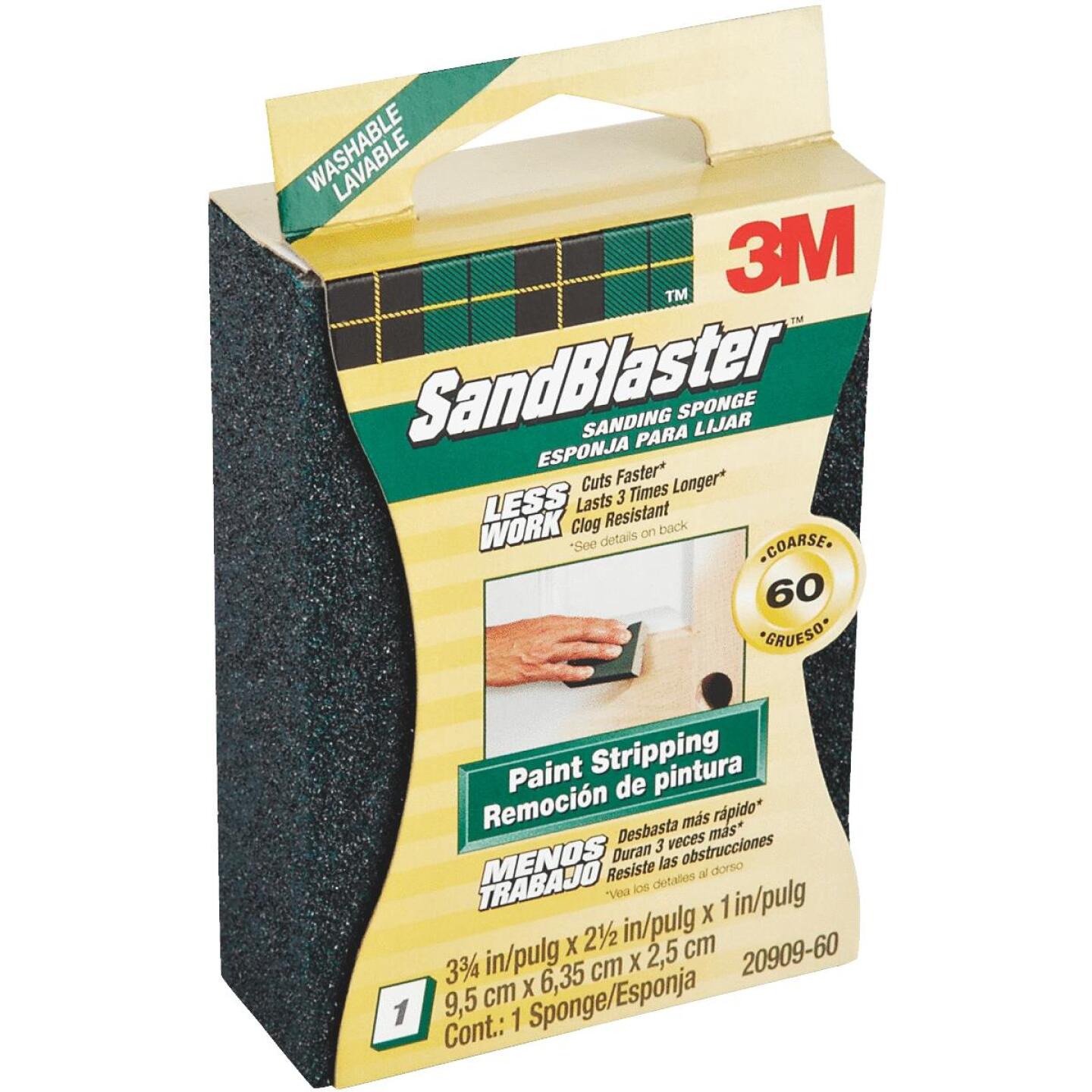 3M, 3M SandBlaster Paint Stripping 2-1/2 In. x 3-3/4 In. x 1 In. Éponge de ponçage grossière de 60 grains