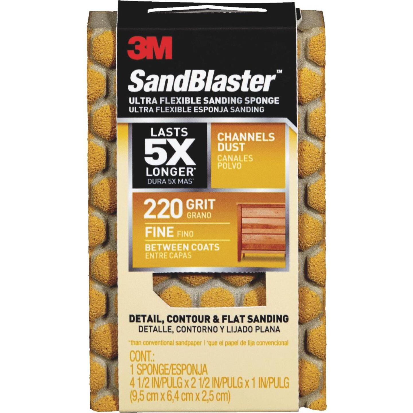 3M, 3M SandBlaster Ultra Flexible 2-1/2 In. x 4-1/2 In. x 1 In. Éponge de ponçage fin, grain 220