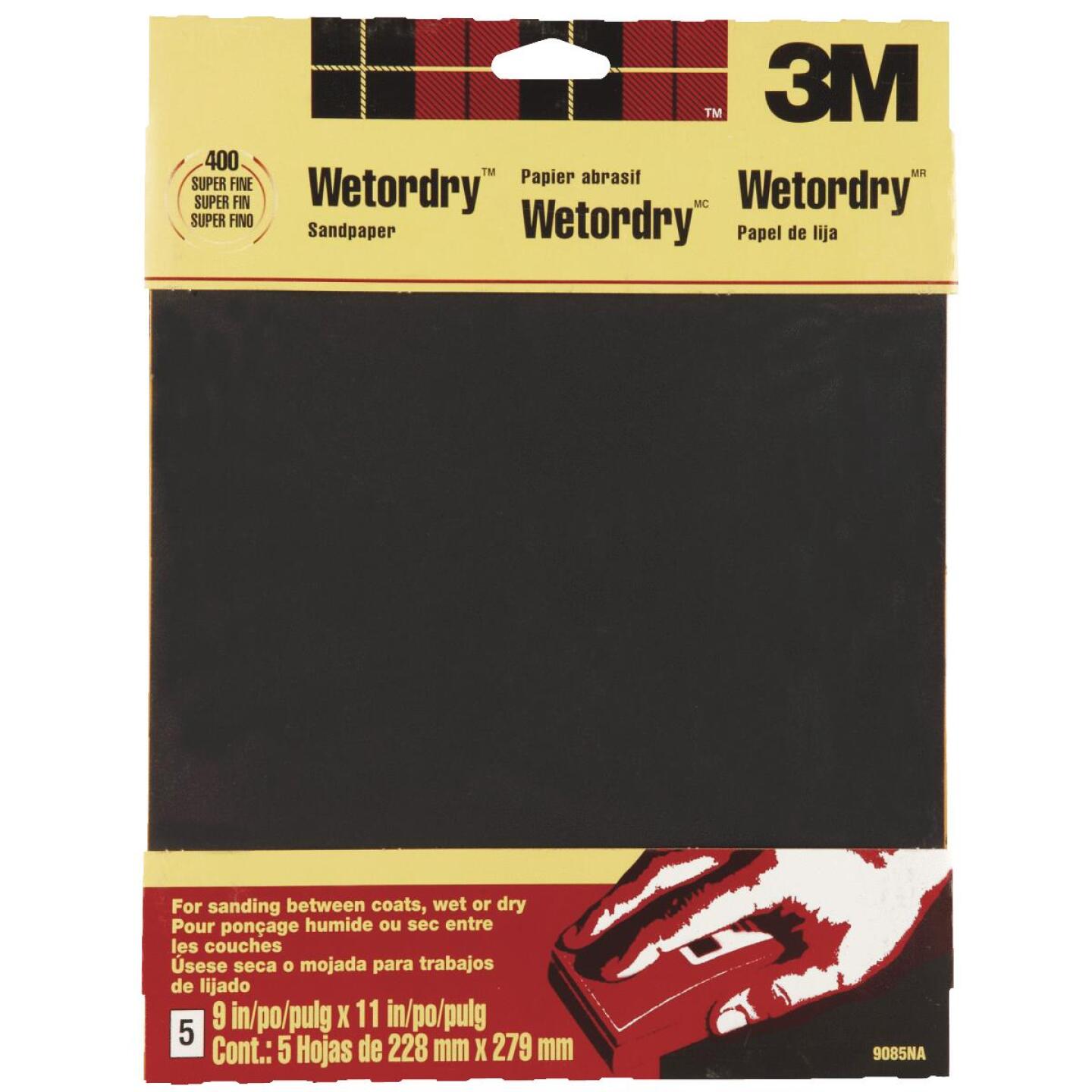 3M, 3M Wetordry 9 In. x 11 In. 400 Grit Super Fine Sandpaper (5-Pack)