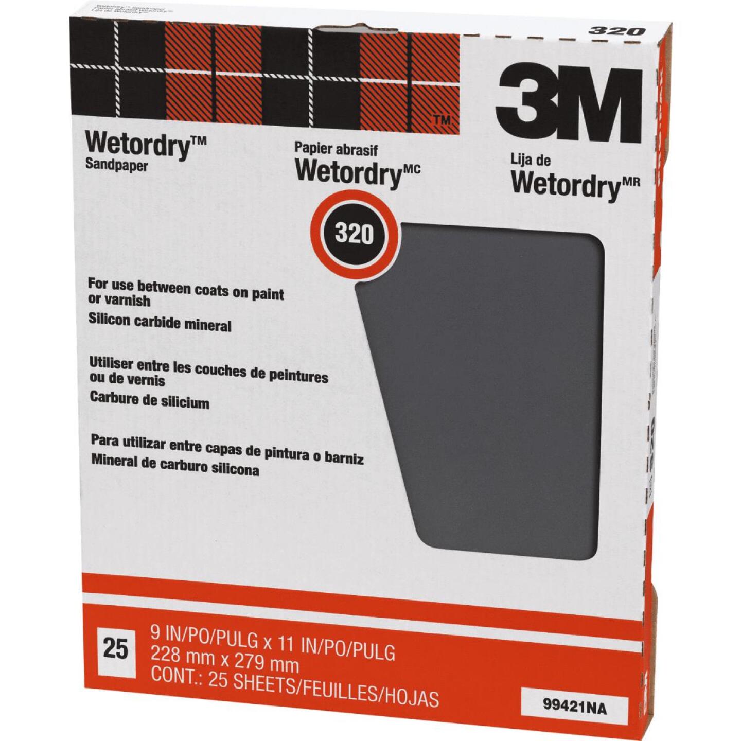 3M, 3M Wetordry Pro-Pak 9 In. x 11 In. 320 Grit Extra Fine Sandpaper (25-Pack)