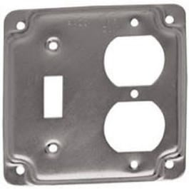 Raco, 4-Inch Flat Corner Square Single Toggle Switch (Interrupteur à bascule simple carré)