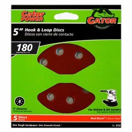 Gator, 5-Pk, 8-trous, disque de ponçage ventilé 180-grit