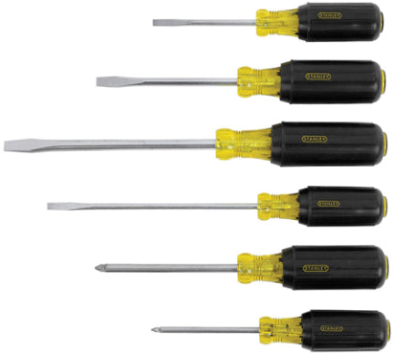 Stanley Tool, 6PC RUBBER GRIP SCREWDRIVER SET