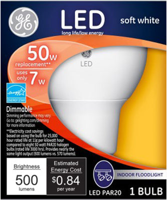 Électricité générale, 7W LED 50W Equivalente Blanc Doux PAR20 2700k