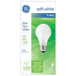 GE, Ampoule 3 voies blanc doux, 280/1035/1315 lumens, 30/70/100 watts