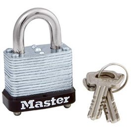 Master Lock, Cadenas à clé de 1/8 po, en acier laminé Warded