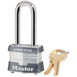 Master Lock, Cadenas à clé laminé de 1 1/2 po, 2 po. Manille longue