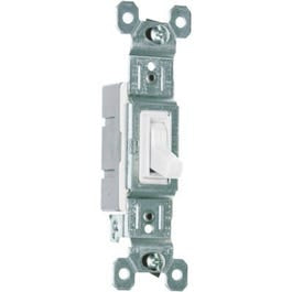 Legrand - Pass & Seymour, Interrupteur unipolaire à bascule 15A/120V, blanc, 10-Pk.