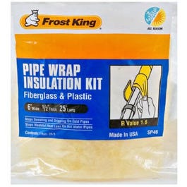 Frost King, Kit d'isolation en fibre de verre pour tuyaux de 6 pouces x 25 pieds