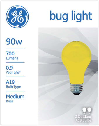 General Electric, Lampe à insecte jaune 90W A19 Med FLOOD