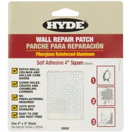 Hyde, Patch aluminium auto-adhésif de 6 pouces pour cloisons sèches