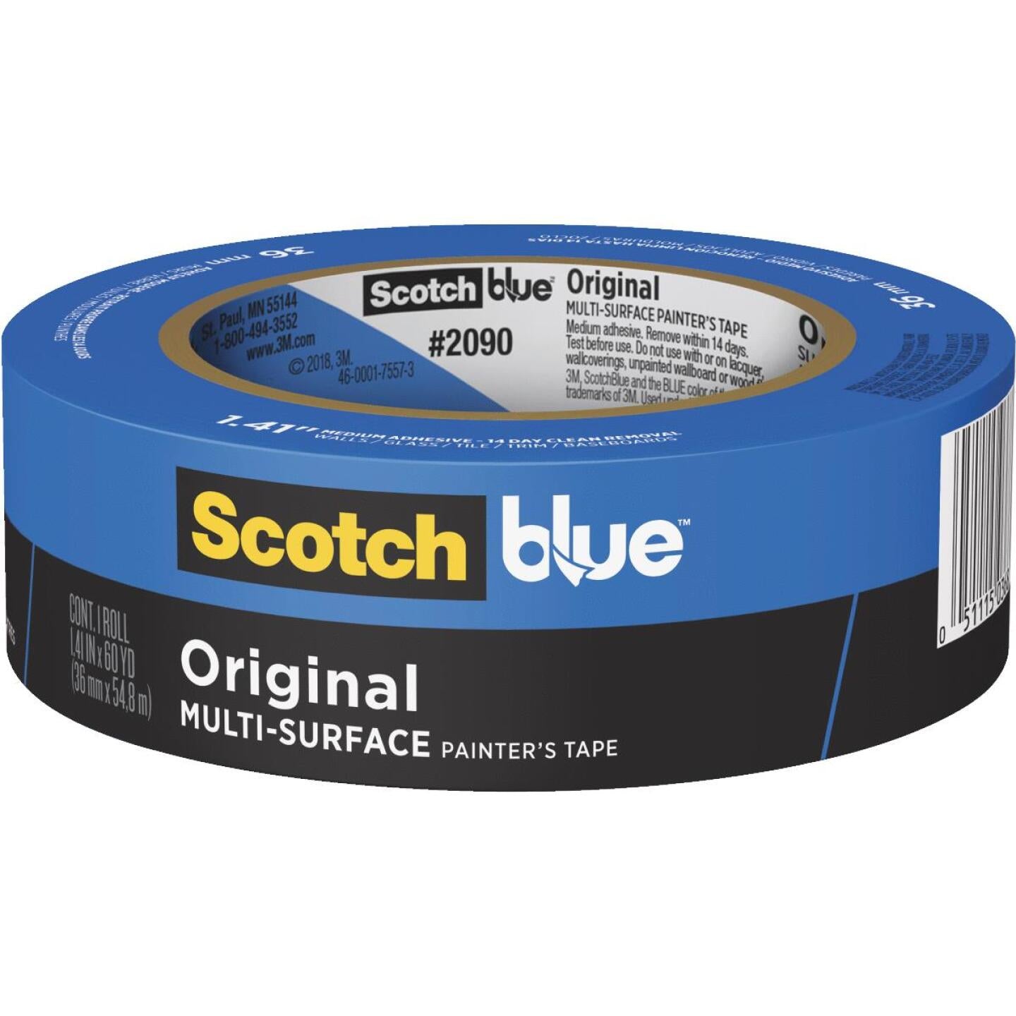 3M, Ruban de peintre original 3M Scotch bleu 1,41 po x 60 verges x 60 yd. Ruban de peintre original