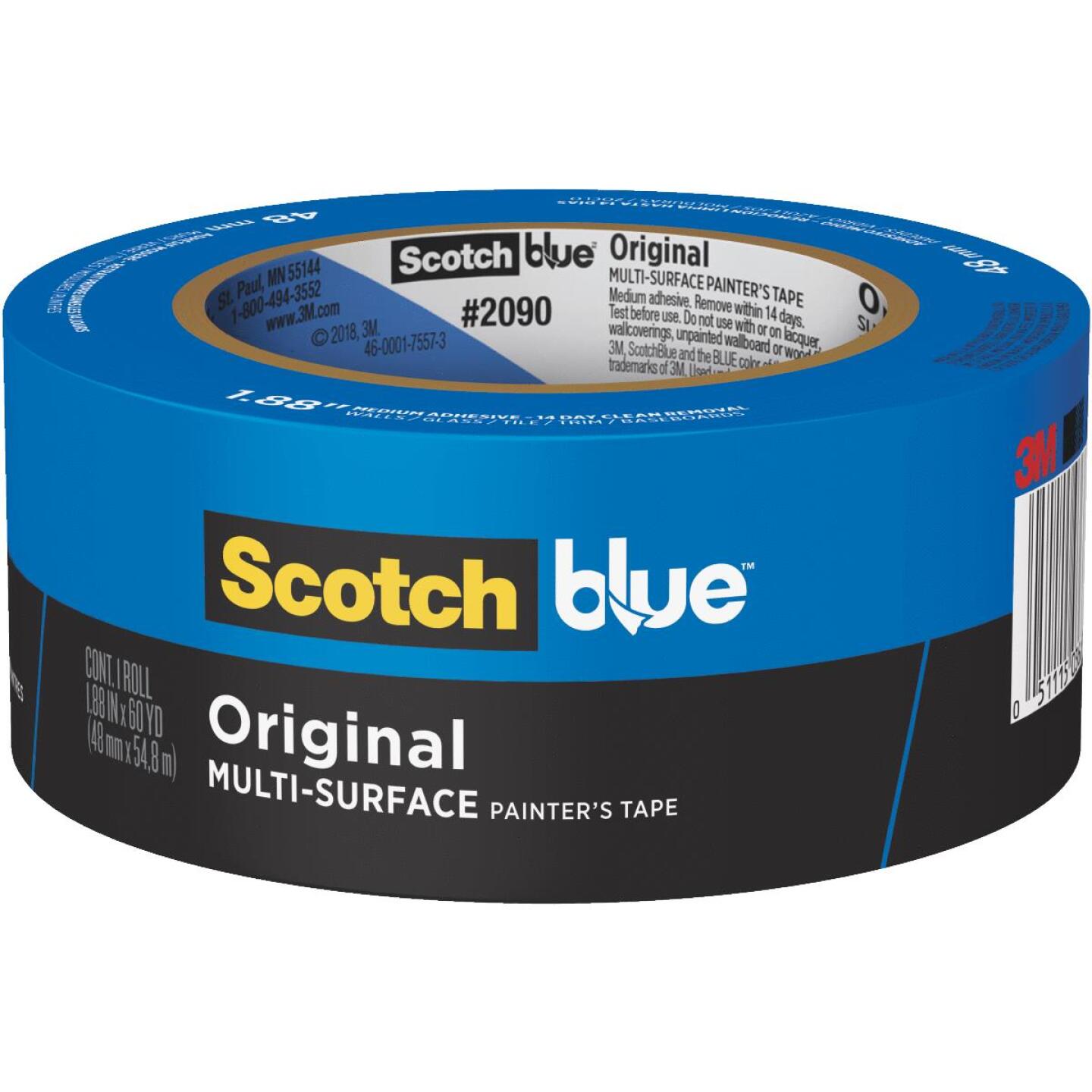 3M, Ruban original de peintre 3M Scotch bleu 1,88 po x 60 verges Ruban de peintre original